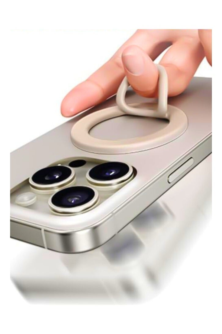 Chase Up Dual-Sided Magnetic Ring Holder, Durable Silicone Mag-Safe Grip, Wireless Charging Compatible for iPhone 16-12, Samsung Galaxy S24-S22 & Phones with Metal Plate Attachment - Image 3