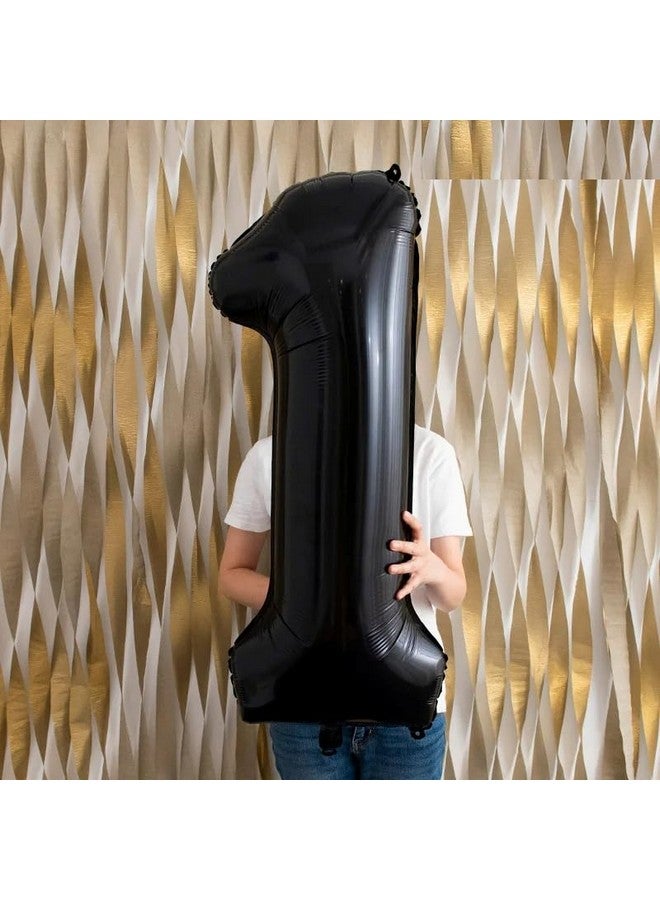 Atpata Funky Black Number Foil Balloons for Numeric Milestone Parties (40 INCH, 1) - Image 1