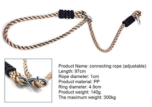 A AIFAMY Tree Swing, Hammock Hangings Safer Nylon Rope, Tree Swing Hanging Strap Kit(Holds Up to 650 Lbs.) -Pack of 2（Adjustable） - Image 4