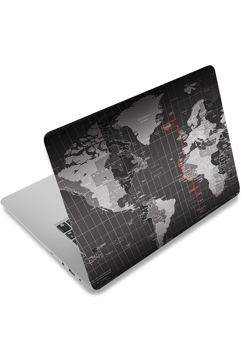 BPA® World Map Skin Sticker Decal All Laptop size Vinyl Skin Sticker Cover Art Protector Notebook PC Decorative Waterproof Removable - Image 1