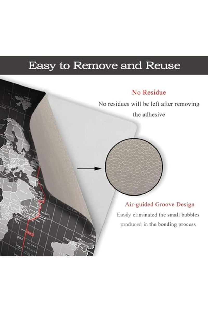 BPA® World Map Skin Sticker Decal All Laptop size Vinyl Skin Sticker Cover Art Protector Notebook PC Decorative Waterproof Removable - Image 5