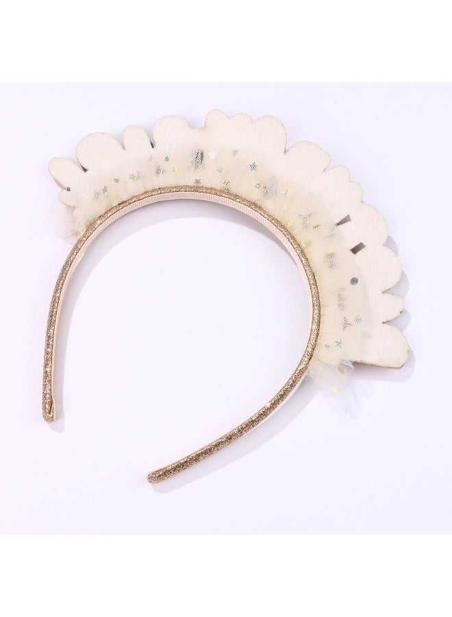 عيد ميلاد حزمة الرأس ملونة تيارا حزمة الشعر الذهبية إكسسوارات الشعر للنساء - Image 2