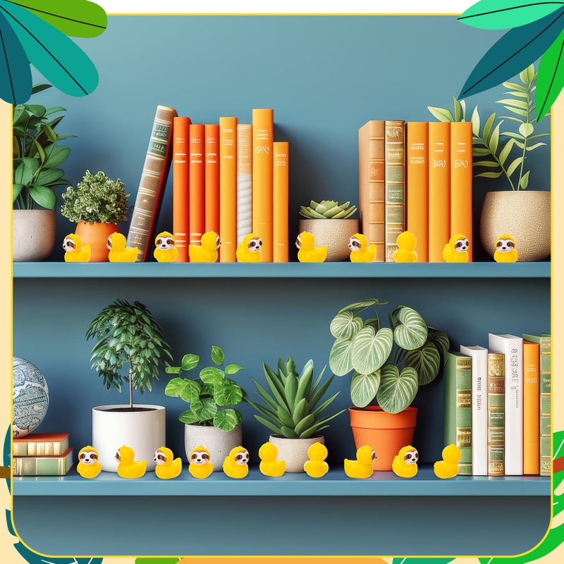 GGSTDDUP 60pcs Mini Resin Sloth, Tiny Sloths for Hiding, Miniature Sloth Figurines, Novelty Party Favors Gift Decoration (Yellow Sloth) - Image 5