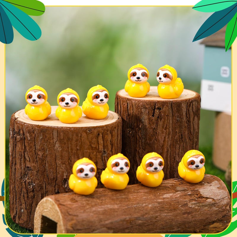 GGSTDDUP 60pcs Mini Resin Sloth, Tiny Sloths for Hiding, Miniature Sloth Figurines, Novelty Party Favors Gift Decoration (Yellow Sloth) - Image 4