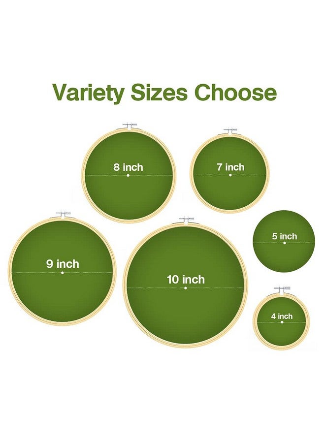 كايدو طقم تطريز كايدو مكون من 6 قطع، حلقة دائرية للتطريز المتقاطع، من 4 إلى 10 بوصات للتطريز والتطريز المتقاطع - Image 4
