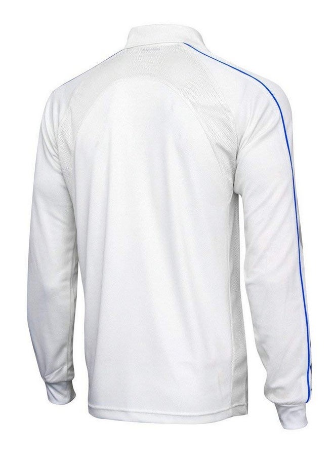Nivia Eden Full Sleeve Cricket Jersey For Men | Cricket Kit | Cricket T-Shirt For Men | White Jersey (S, White)  - Image 2
