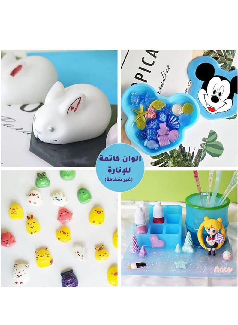 مجموعة من 18 لون للريزن غير شفافة كاتمة سعة 10 مل - Image 3