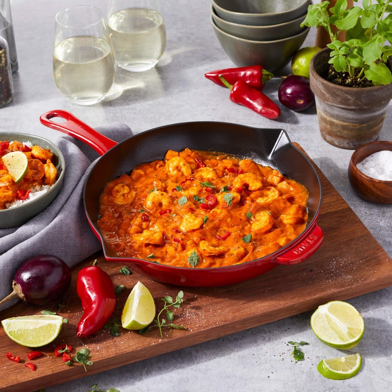 Staub Cast Iron 10-inch Fry Pan - Cherry, Made in France - Image 2