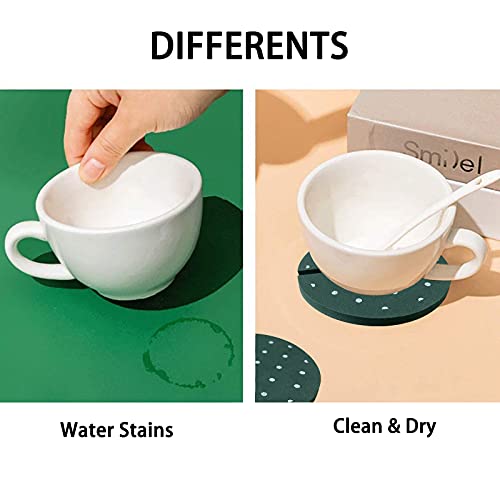Yougoals Cactus Coasters Set of 6 DIY Funny Drink Holders with Flowerpot, Novelty Gifts for Bar Home Decor (Green with Point) - Image 5