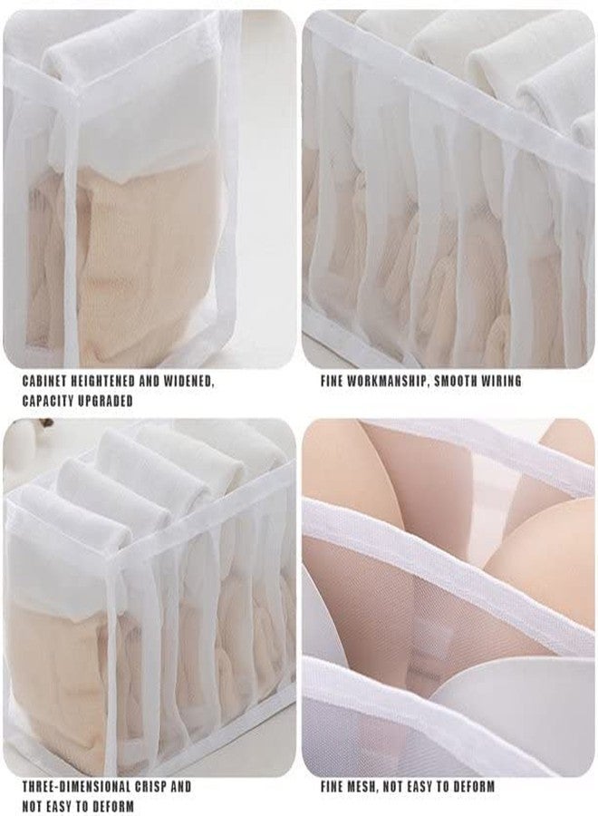 Boniry Wardrobe Clothes Organizer 7 Grids,Closet Organizers And Storage Baskets,Clothing Storage Bins Washable Fordable Drawer Clothes Compartment Storage Box (36 * 17 * 12 (Pack of 4) White) - Image 5
