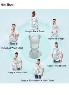 Baby Carrier, 6-in-1 Baby Strap with Waist Stool, Baby Wraps Carrier with Hip Seat for Breastfeeding, Adjustable Size Fits All - Adapt to Newborn, Infant and Toddler - pzsku/ZF0383E64F745E3550090Z/45/_/1738760583/c1f7eb2f-25e9-435c-86fb-d7b9f3eb7b36