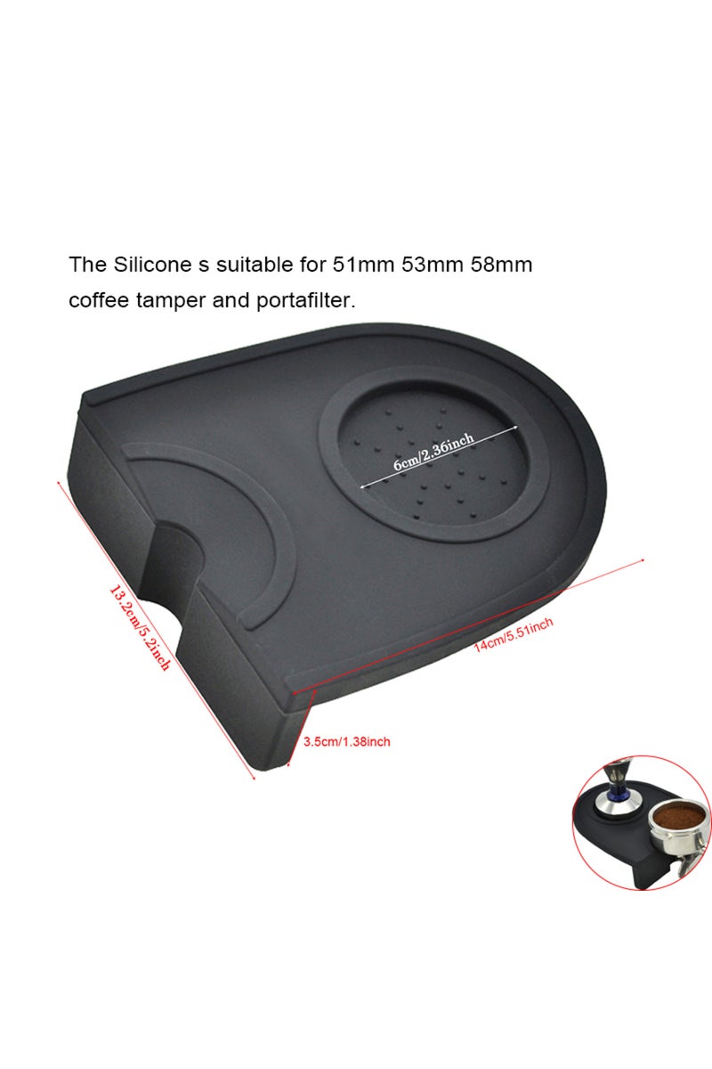 قطعة واحدة من حصيرة السيليكون لماكينة إسبريسو، حصيرة زاوية سيليكون (بدون مكبس قهوة) لماكينات القهوة 51/53/54/57.5/5