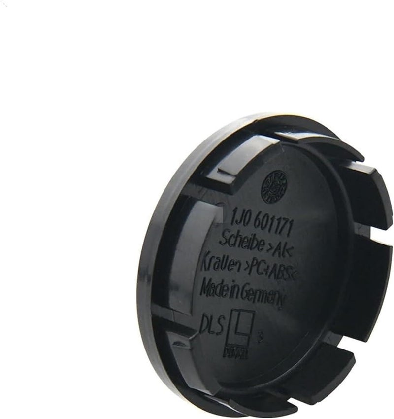 أغطية مركز العجلة السوداء الفارغة مقاس 65 مم 4 قطع مناسبة لـ VW 1J0601171 3B7601171 غطاء المحور - Image 3