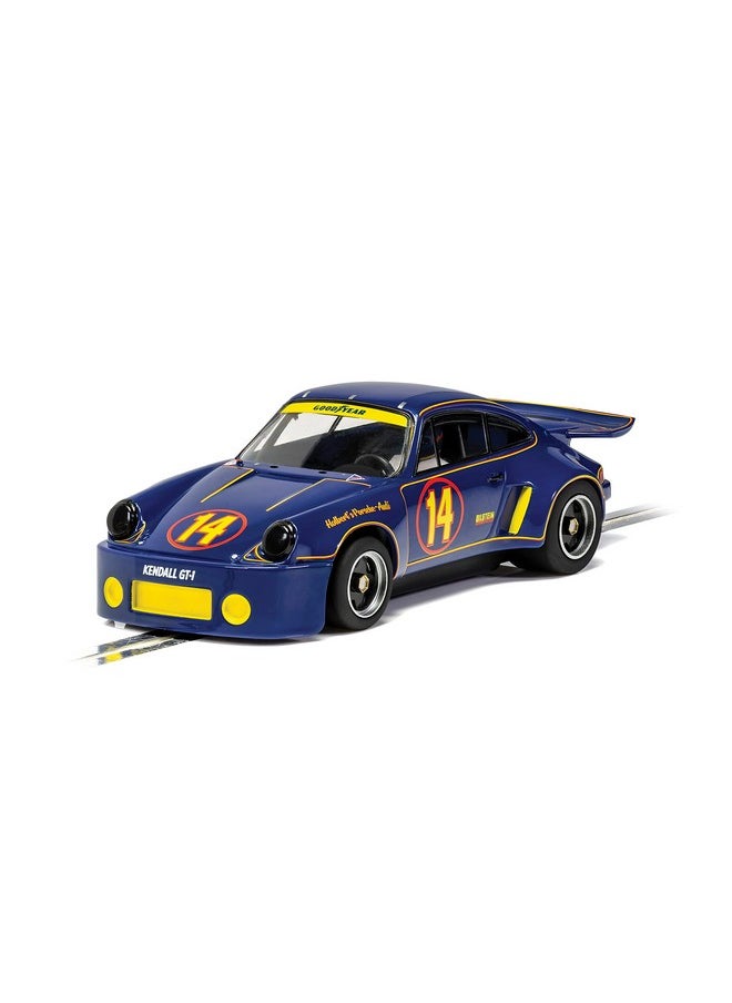 Scalextric Porsche 911 3.0 Rsr Good Year Al Holbert 1:32 Slot Race Car C4241Blue & Yellow 