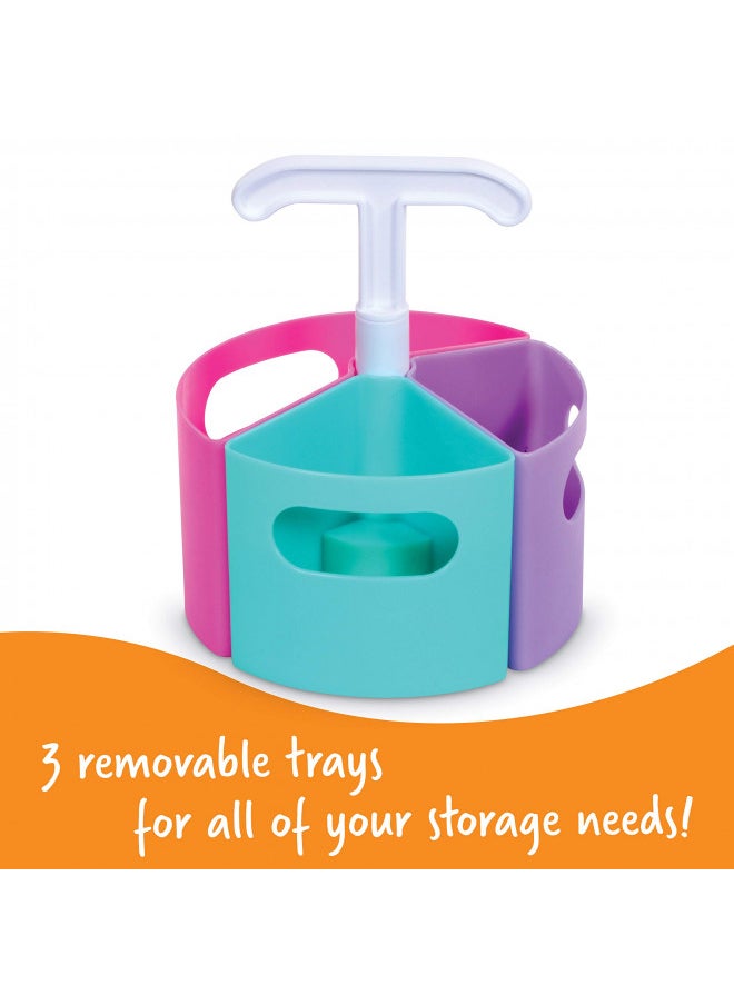 Learning Resources Learning Resources Create-a-Space Storage Mini Center - Pastel, Desk and Art and Crafts Organizer, Maker and Crayon Organizer, Homeschool Organizer and Storage  - Image 4