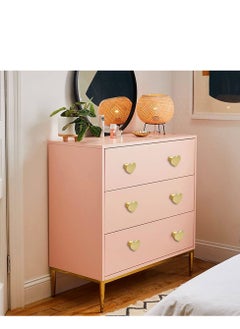 KASTWAVE Brass Drawer Knobs, Heart Shape Handle Zinc Alloy Handle, Cabinet Dresser Pulls Handles Kitchen Furniture Knobs, for Kitchen Cupboard Bathroom Dresser Closet, Modern Cabinet Hardware, 6 pcs  - Image 5