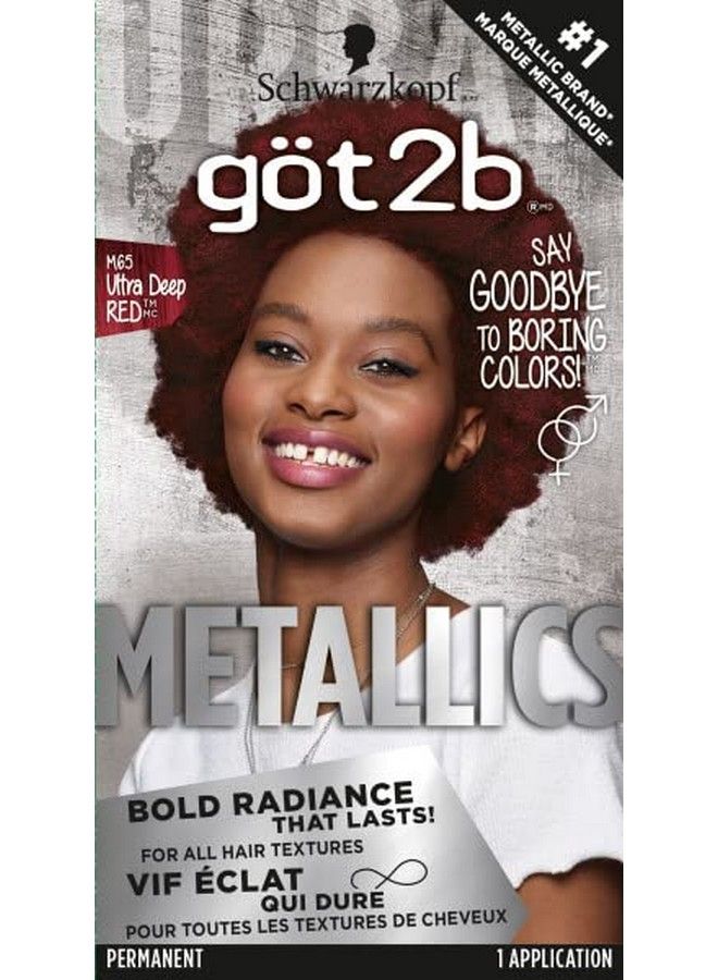 Got2b Metallics Permanent Hair Color M65 Deep Red - Image 1