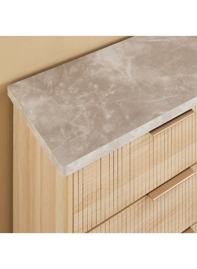 Home Box Island Chest of 5 Drawers in Natural Finish - Image 3