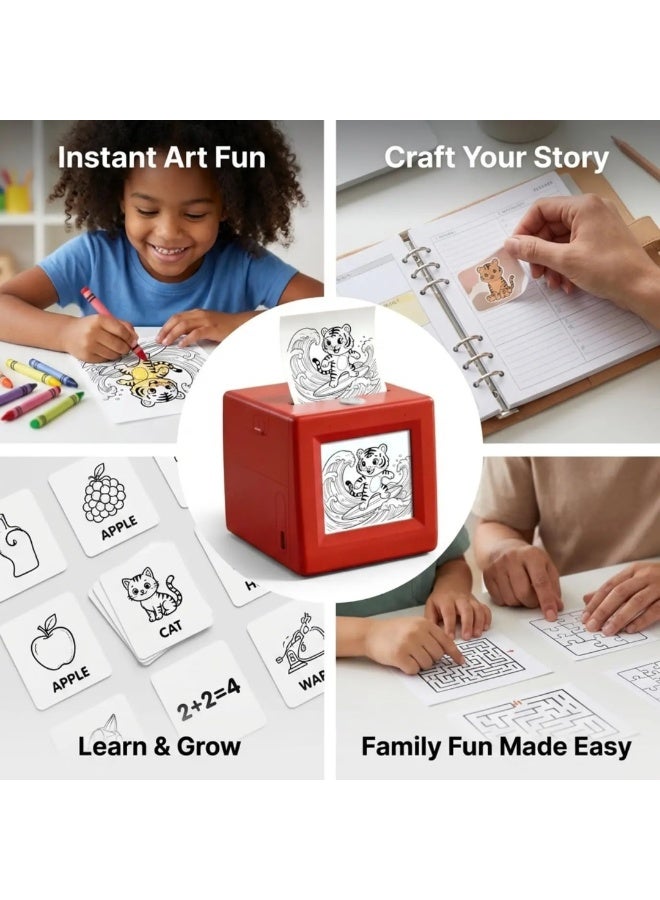AI printer Children smart voice dialogue control printer Instant Print toy Printing press WiFi battery portable printer big screen display image child intelligent thermal printers baby Smart voice-generated drawing printer for Children's toys, birthday and holiday DIY toy gifts - Image 2