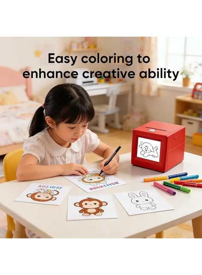 AI printer Children smart voice dialogue control printer Instant Print toy Printing press WiFi battery portable printer big screen display image child intelligent thermal printers baby Smart voice-generated drawing printer for Children's toys, birthday and holiday DIY toy gifts - Image 5