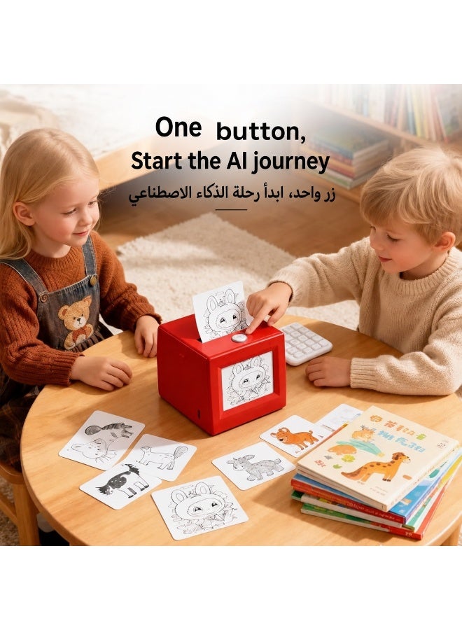 AI printer Children smart voice dialogue control printer Instant Print toy Printing press WiFi battery portable printer big screen display image child intelligent thermal printers baby Smart voice-generated drawing printer for Children's toys, birthday and holiday DIY toy gifts - Image 3