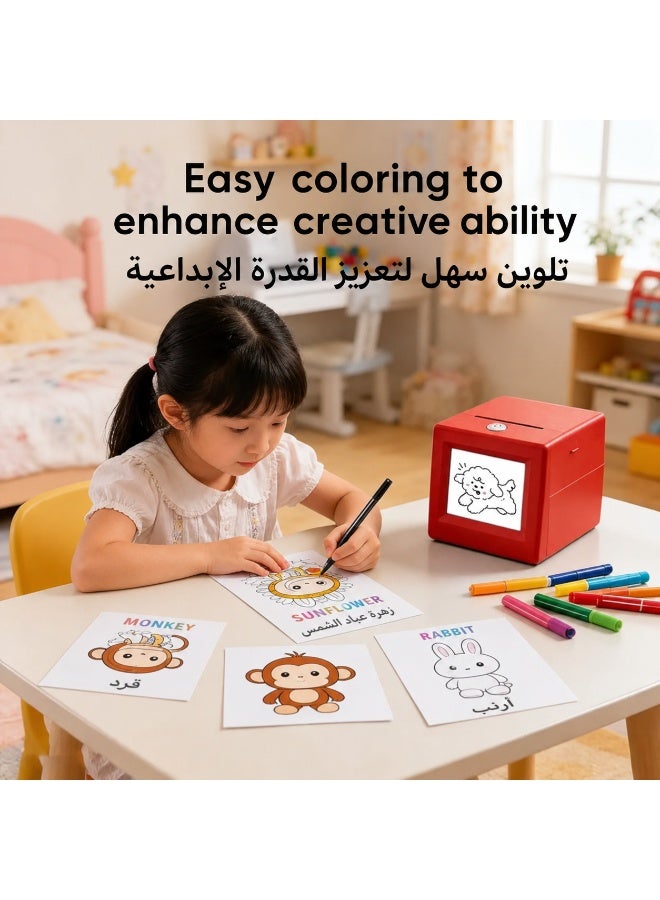 AI printer Children smart voice dialogue control printer Instant Print toy Printing press WiFi battery portable printer big screen display image child intelligent thermal printers baby Smart voice-generated drawing printer for Children's toys, birthday and holiday DIY toy gifts - Image 5