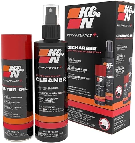 K&N KN Air Filter Cleaning Kit Aerosol Filter Cleaner and Oil Kit Restores Engine Air Filter Performance Service Kit995000 Multi - Image 1