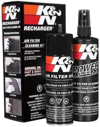 K&N KN Air Filter Cleaning Kit Aerosol Filter Cleaner and Oil Kit Restores Engine Air Filter Performance Service Kit995000 Multi - Image 4