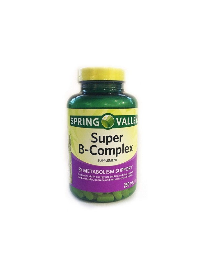 SPRING VALLEY سبرينغ فالي سوبر ب-كومبليكس، دعم الأيض، 250 قرص - Image 1