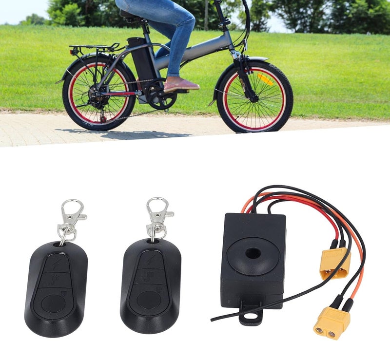 Bike Alarm with 2 Remotes, 36 to 70V Anti Theft Water Proof Bicycle Security Alarm System for XT60 Output Port Battery Electric Bike Scooter - Image 4