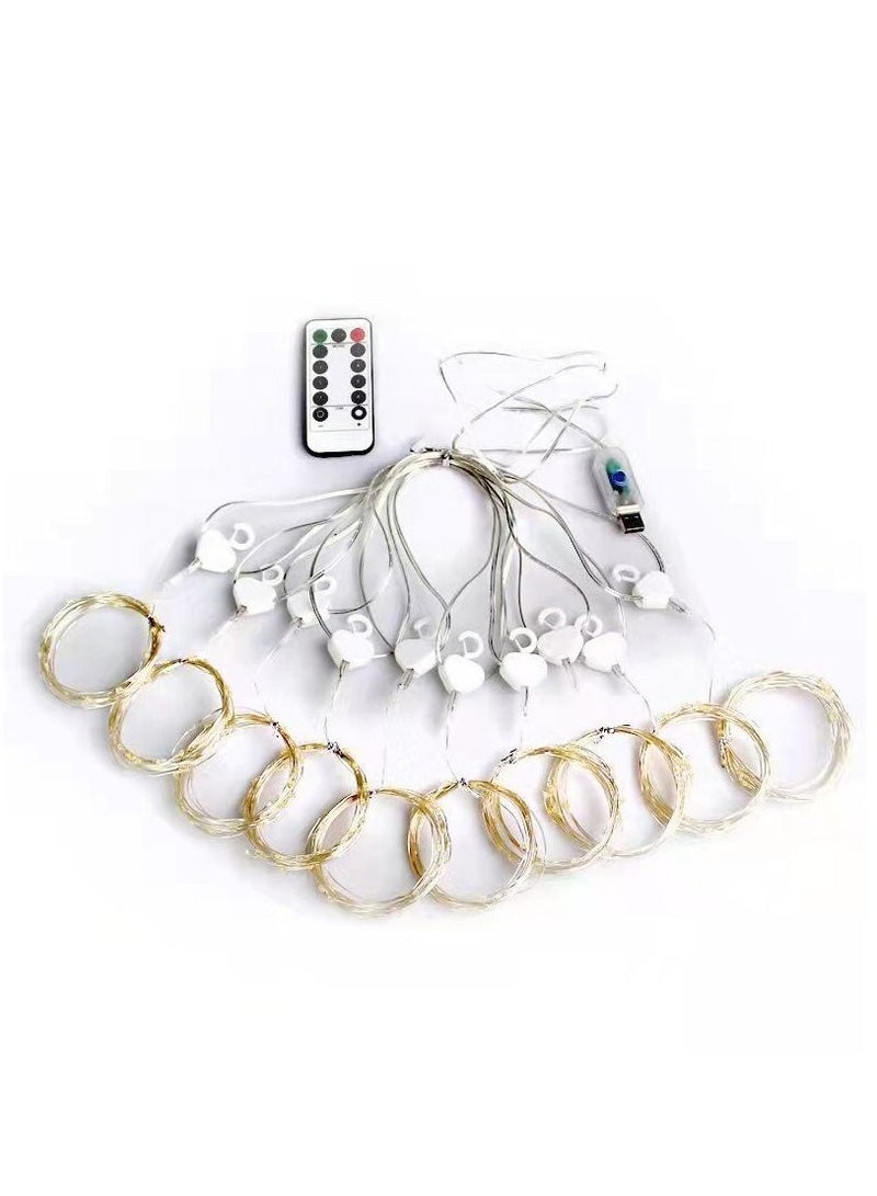 Y&D Remote Control USB Copper Wire Curtian LED Lighting Blue 3*3meter  - Image 2