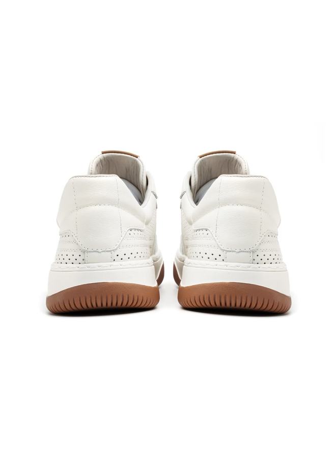 Fed First Layer Cowhide Spring Autumn New Men's Trendy Versatile Low-top White Casual Sports Shoes - Image 3