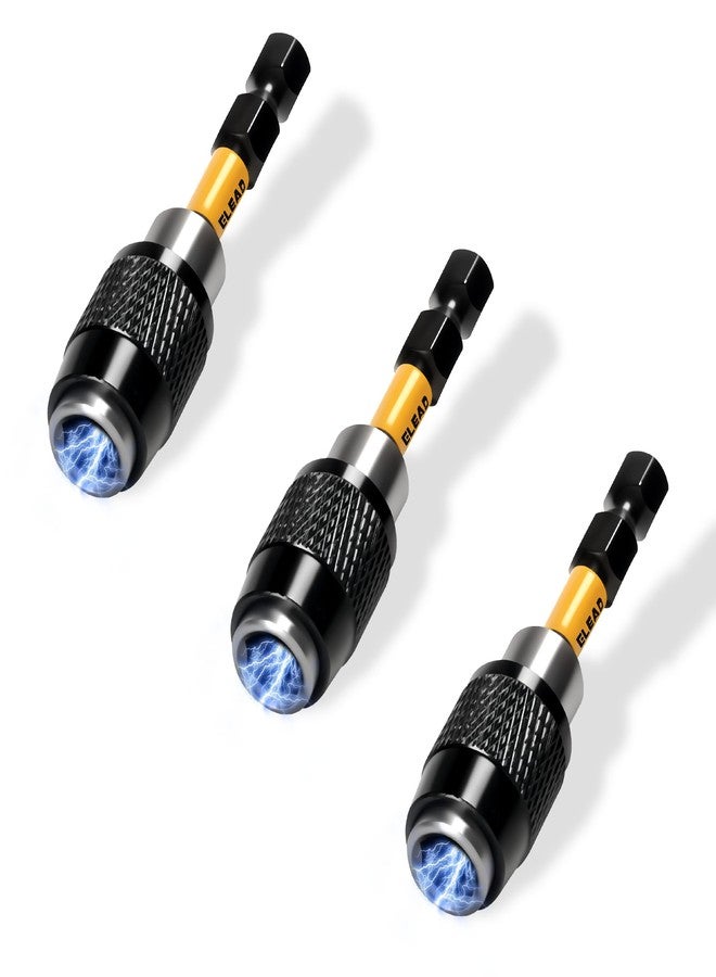 ELEAD 3-Piece Quick Change Bit Holder, 1/4" Magnetic Hex Shank Drill Bit Adapter for Screws, Nuts, Drill, bit set and Handheld Driver - Image 1