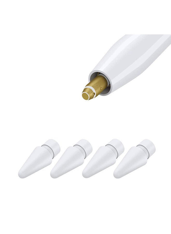 NIBEMINENT 4-Piece Replacement Nib Set For Apple Stylus Pen White  - Image 1
