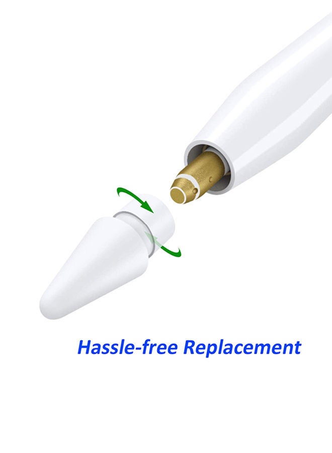NIBEMINENT 4-Piece Replacement Nib Set For Apple Stylus Pen White  - Image 2