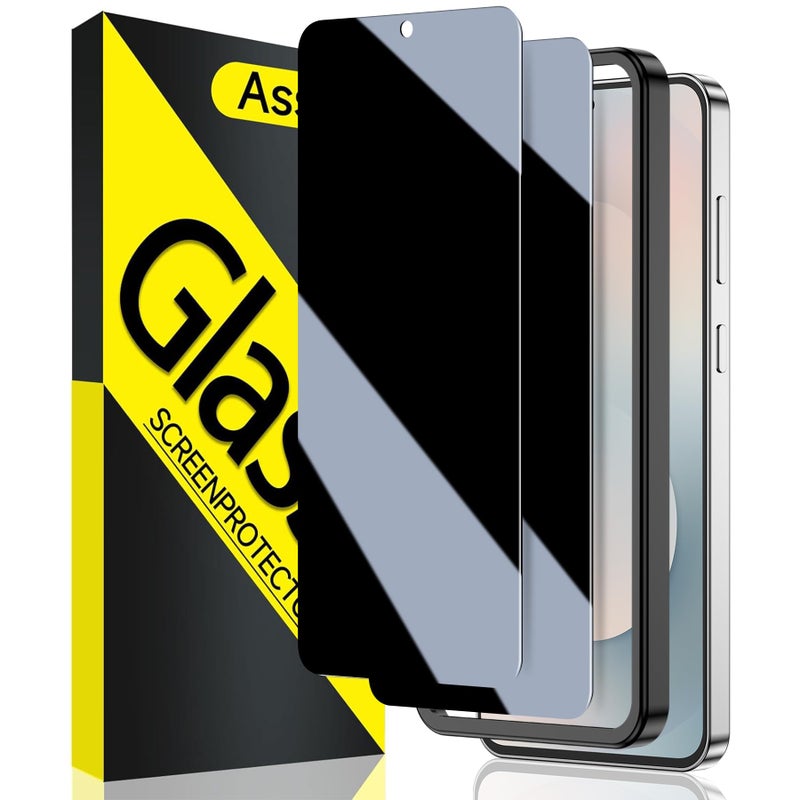 Asstar [2 Pack] Privacy Screen Protector for Samsung Galaxy S25 FE,9H Tempered Glass Privacy Samsung Galaxy S25 FE Screen Protector,Anti-Scratch Case Friendly Bubble Free Easy Install Accessories - Image 1