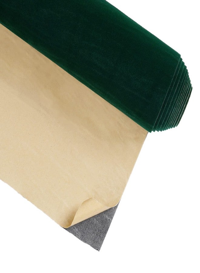 CRE8TIVE 12"x80" Colored Self Adhesive Velvet Flocking Liner for Jewelry Green Velvet Wallpaper Peel and Stick Fabric Felt Velvet Drawer Liner Sticker for Jewelry Box Lining Crafts DIY Showcase Decor - Image 1