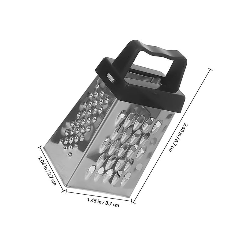 Stainless Steel Vegetable Grater Set With Black White Gray Handles 3pcs - Image 3