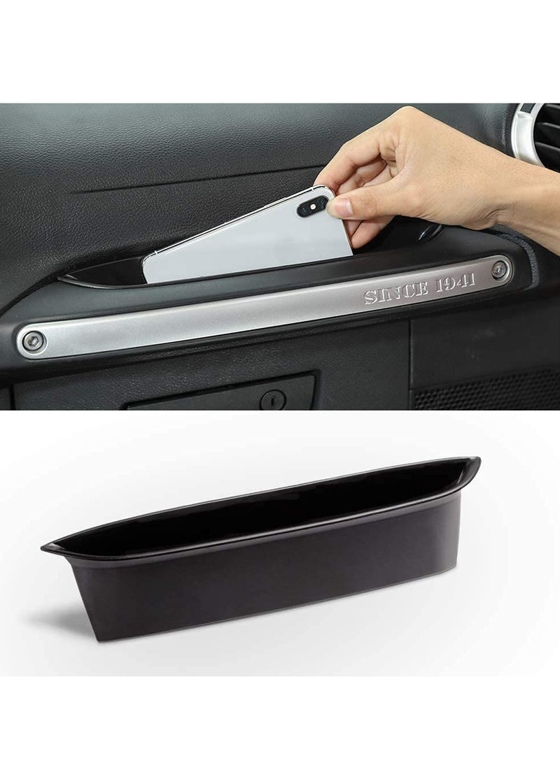Jeep Wrangler JK JKU 2011-2018 Grab Tray Passenger Storage Organizer - Black Interior Accessory Box for 2/4 Door, Grab Handle - Image 1