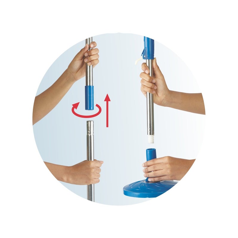 Gala Spin Mop Extendable Handle/Stick Rod Only, Blue - Image 4