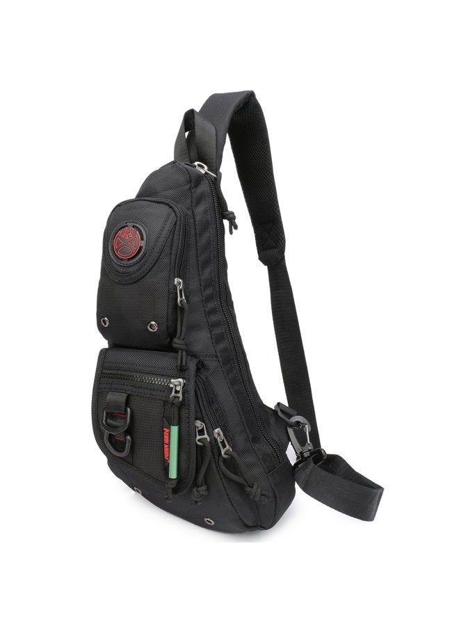 NicGid Sling Backpacks, Sling Chest Bag Shoulder Crossbody Bags for Men Women Outdoor Travel, Black, S, Traveling - Image 1