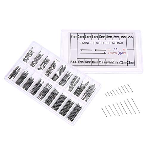Hicello 360PCS 6-23mm Watch Band Link Cotter Pin Assortment, Stainless Steel Watch Bracelet Pin for Watch Band Repair Kit Dia. 1.0mm - Image 2