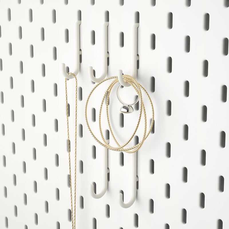 Skadis Pegboard Hooks, White Powder-Coated Steel, Pack of 5 - Image 5