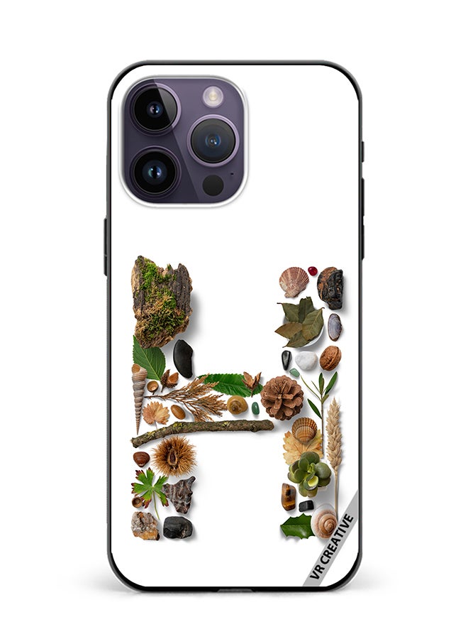 VR CREATIVE Protective Case Cover For Apple iPhone 15 Pro Alphabet H Design Multicolour - Image 1