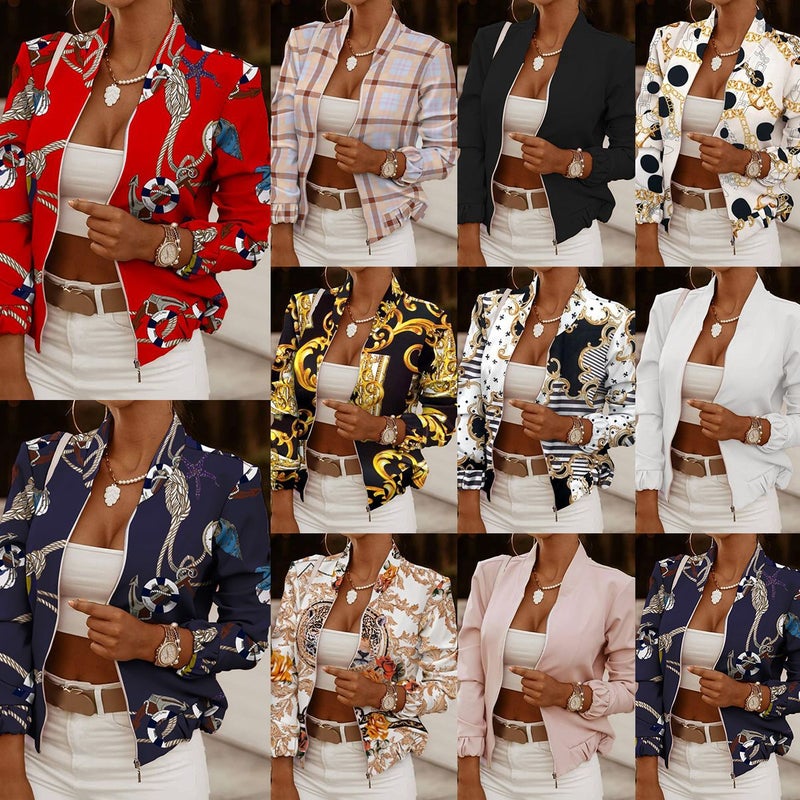 2021 Independent Station Wish Long Sleeve Popular Autumn Long Sleeve Zipper Decorative Cardigan Jacket Small Jacket - Image 2