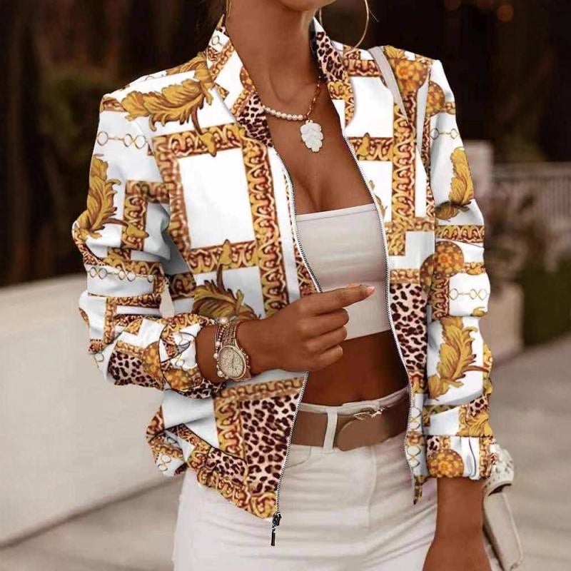 2021 Independent Station Wish Long Sleeve Popular Autumn Long Sleeve Zipper Decorative Cardigan Jacket Small Jacket - Image 4