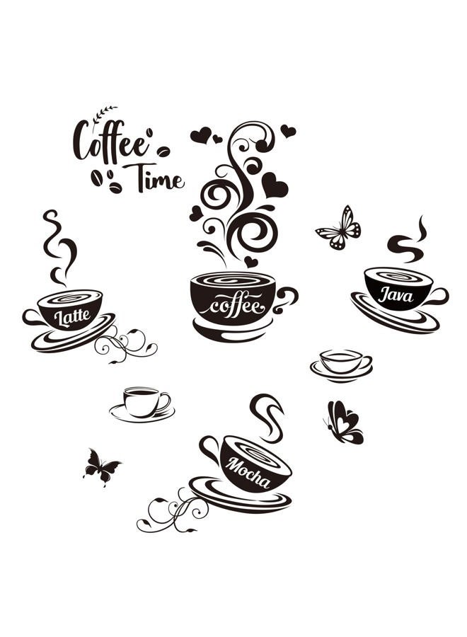 SUPERDANT 10PCS Coffee Time Decals Wall Stickers Decor Vinyl Wall Decor Stickers DIY Saying Wall Art Kitchen Wall Decals Sticker Decor for Kitchen Coffee Bar Decor - Image 1
