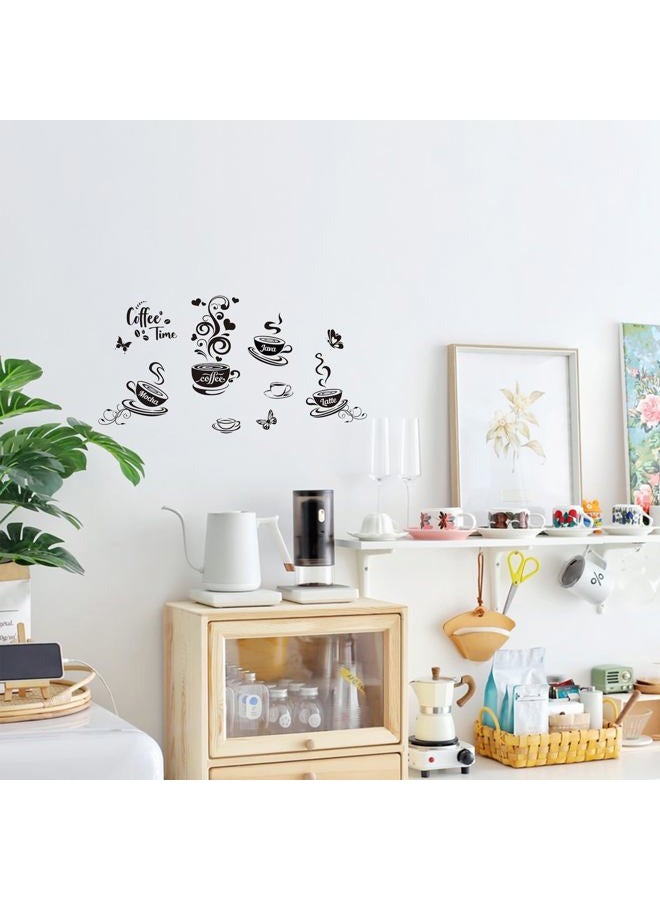 SUPERDANT 10PCS Coffee Time Decals Wall Stickers Decor Vinyl Wall Decor Stickers DIY Saying Wall Art Kitchen Wall Decals Sticker Decor for Kitchen Coffee Bar Decor - Image 5