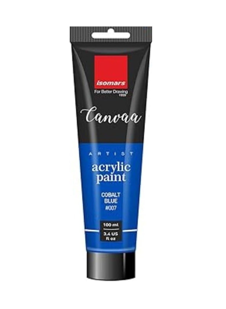 Isomers Canvaa Acrylic Paint 100ml Vibrant Pigmented & Fadeproof Colors - ARTIST SERIES - For Canvas Painting, Scrap Book, Paper Board, Wood & Terracotta Cobalt Blue - Image 2