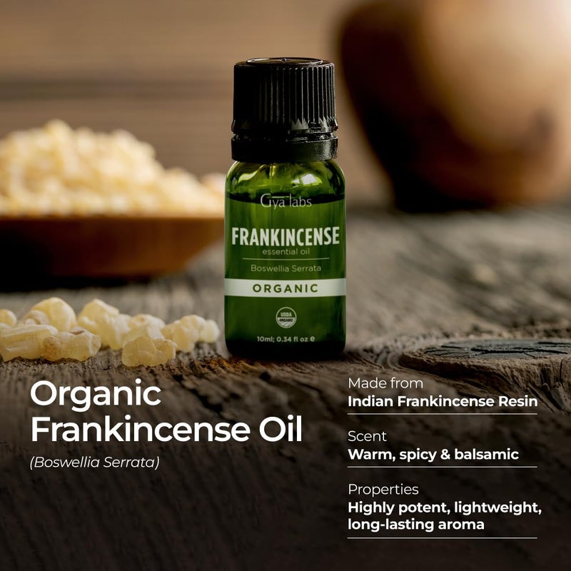 Gya Labs Organic Frankincense Essential Oil - 0.34 Fl Oz - for Skin, Hair, Diffuser, Aromatherapy, DIY Candle Making Scents - Image 3